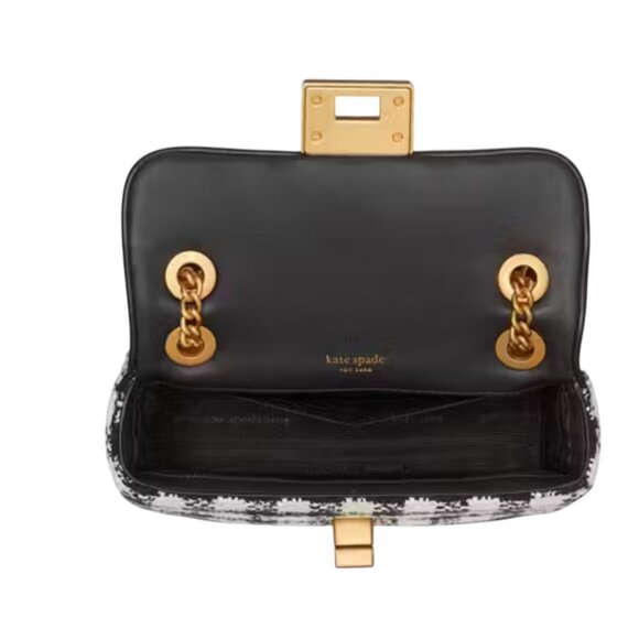 NWOT Kate Spade Evelyn Gingham Tweed Small Shoulder Bag - Picture 12 of 13